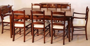 Reproduction French Antique Dining Table and Chairs