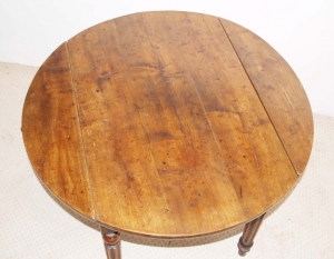 French Antique Cherry Drop Leaf Table