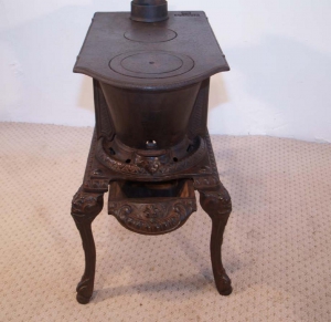 French Antique Cast Iron Stove Oven