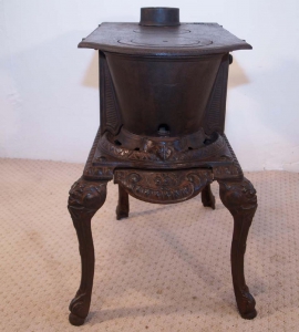 French Antique Cast Iron Stove Oven