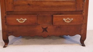 French antique cherry bonnetierearmoire bottom inlay Copy