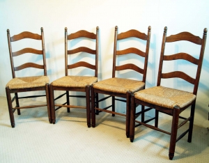 French antique shaker style chairs set of 4