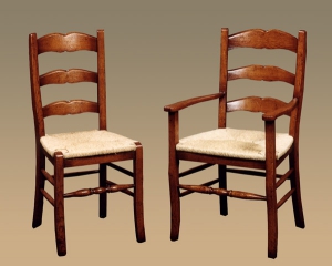 French Antique Style Loire Ladder Back Chairs