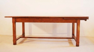 French Antique Style Table with H Stretchers