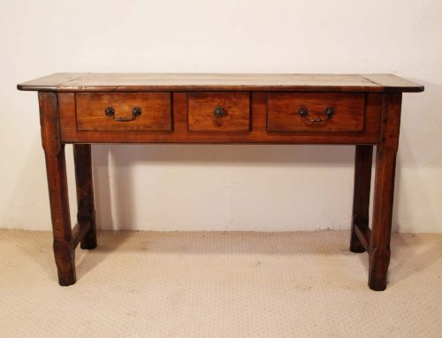 French Antique Cherry and Oak 3 Drawer Server