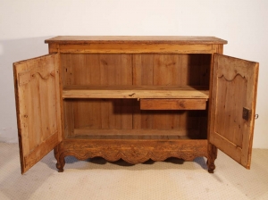 French antique pine buffet C 1780 interior drawer