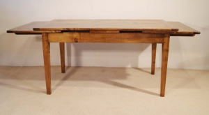 French antique style double extending table slightly extended