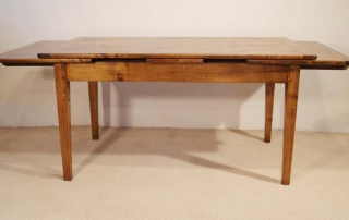 French Antique Style Double Extending Table, slightly extended