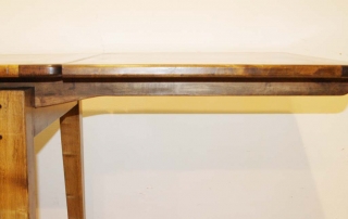 French Antique Style Double Extending Table, tapered runner