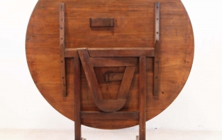 French antique vintage cherry and oak vendange table, back tilted