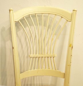 8 french vintage painted rush seat chairs wheatsheaf back 1