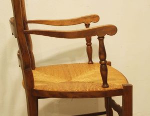 Pair French vintage fauteuils arms